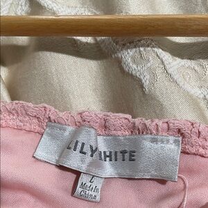 Lily White Pink and Cream Chemise